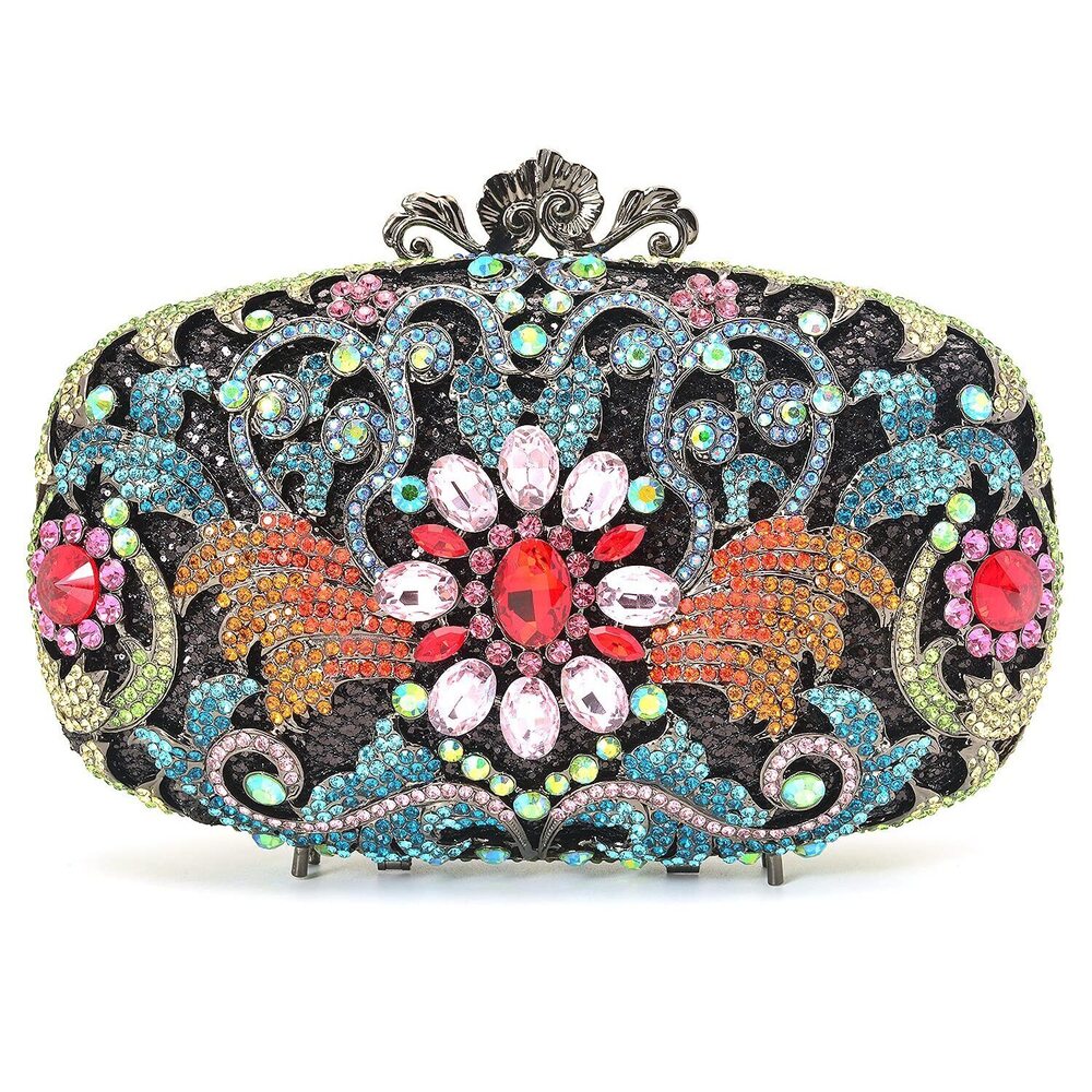 6985 Luxury Crystal Clutch Rhinestone Evening Bag for Party and Wedding